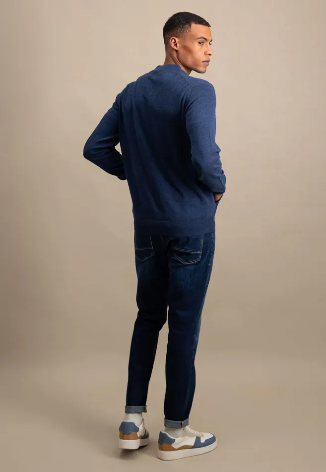 FYNCHHATTON Parting Jacket Made Of Cotton With A Stand up Collar Navynightcharcoalearth Men Cardigan