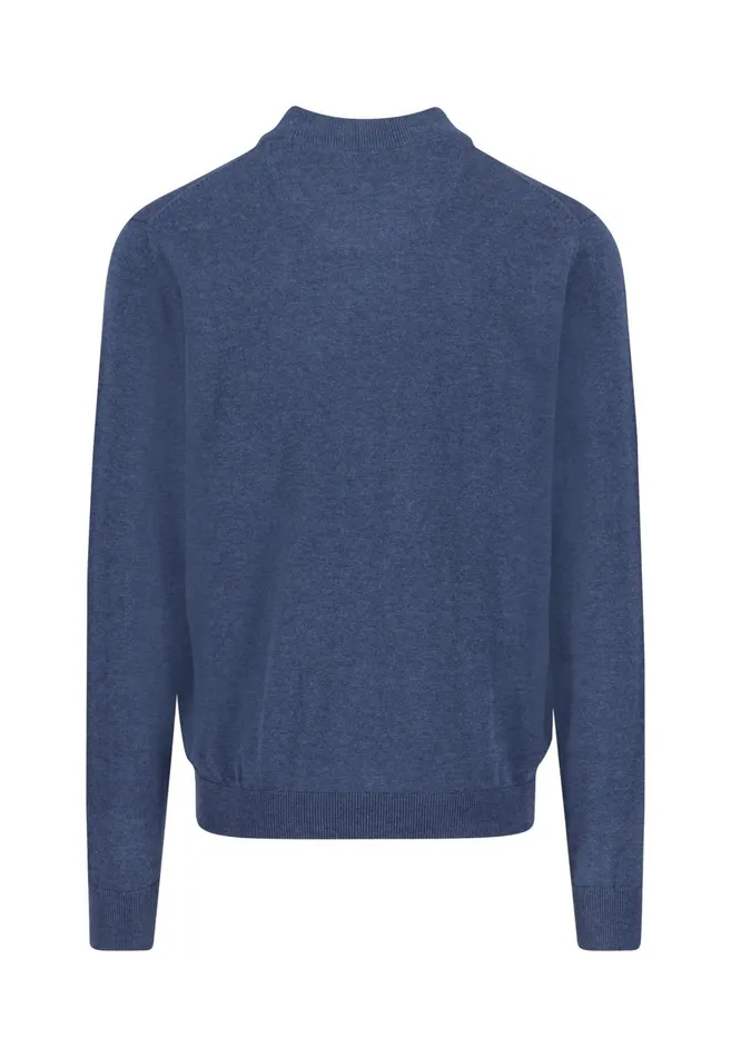 FYNCHHATTON Parting Jacket Made Of Cotton With A Stand up Collar Navynightcharcoalearth Men Cardigan