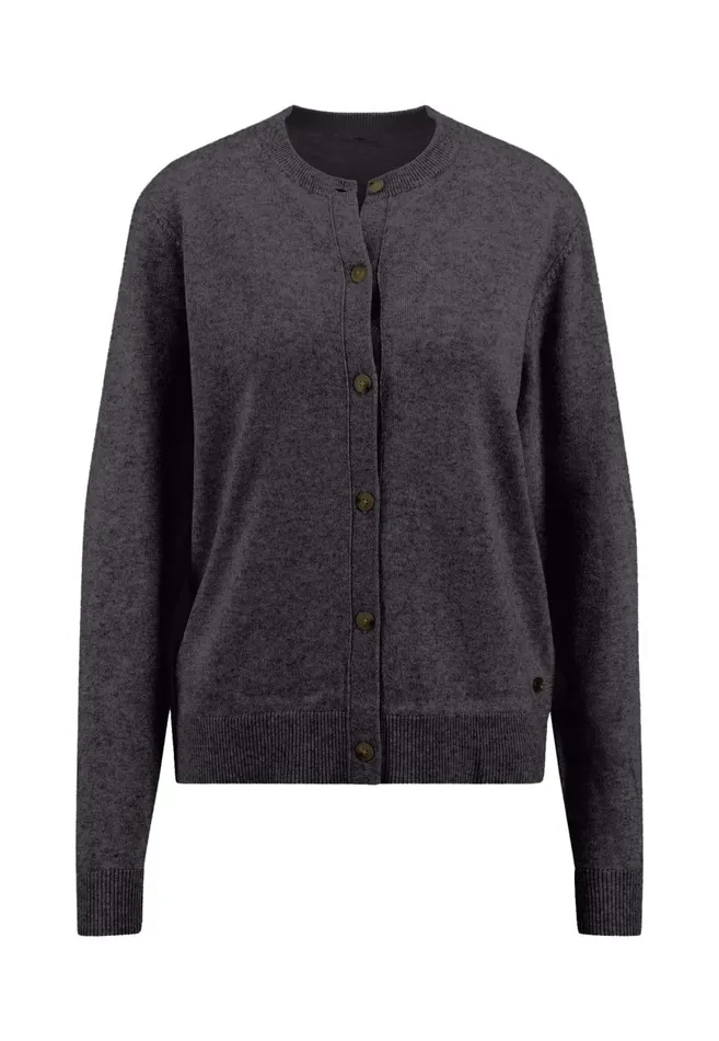 FYNCHHATTON Parting Jacket Made Of Wool Mix With Buttons Silver Graywarm Gray Women Cardigan
