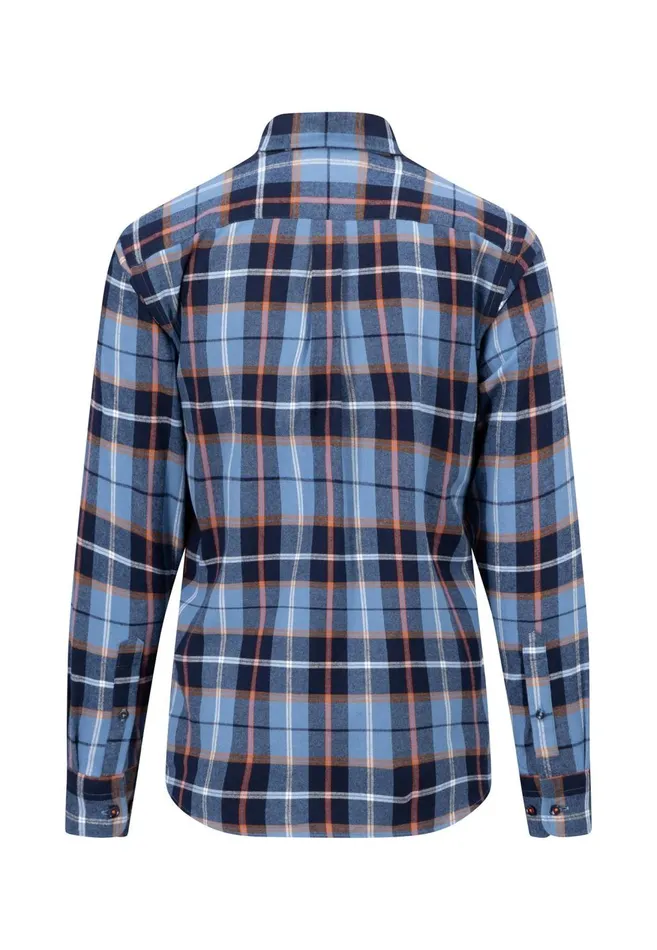 FYNCHHATTON Shirt Made Of Flannel With A Styles New Dijonnavycloud Blue Men Shirts