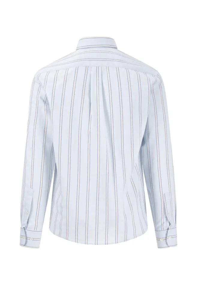 FYNCHHATTON Shirt With Buttondown Collar And Stripes Summer Breezeturf Green Men Shirts