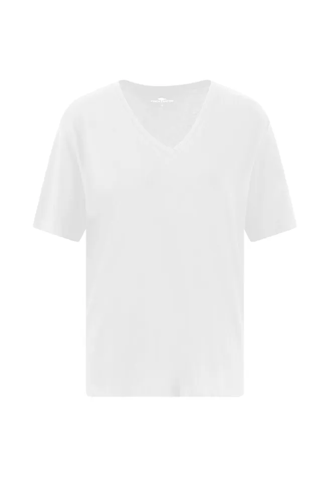 FYNCHHATTON Shortsleeved Tshirt In Plain Colors With A Vneck Whitesandsummer Redfresh Roseocean Violetlight Blueblack Women Tshirts FYNCHHATTON Shortsleeved Tshirt In Plain Colors With A Vneck Whitesandsummer Redfresh Roseocean Violetlight Blueblack Women Tshirts