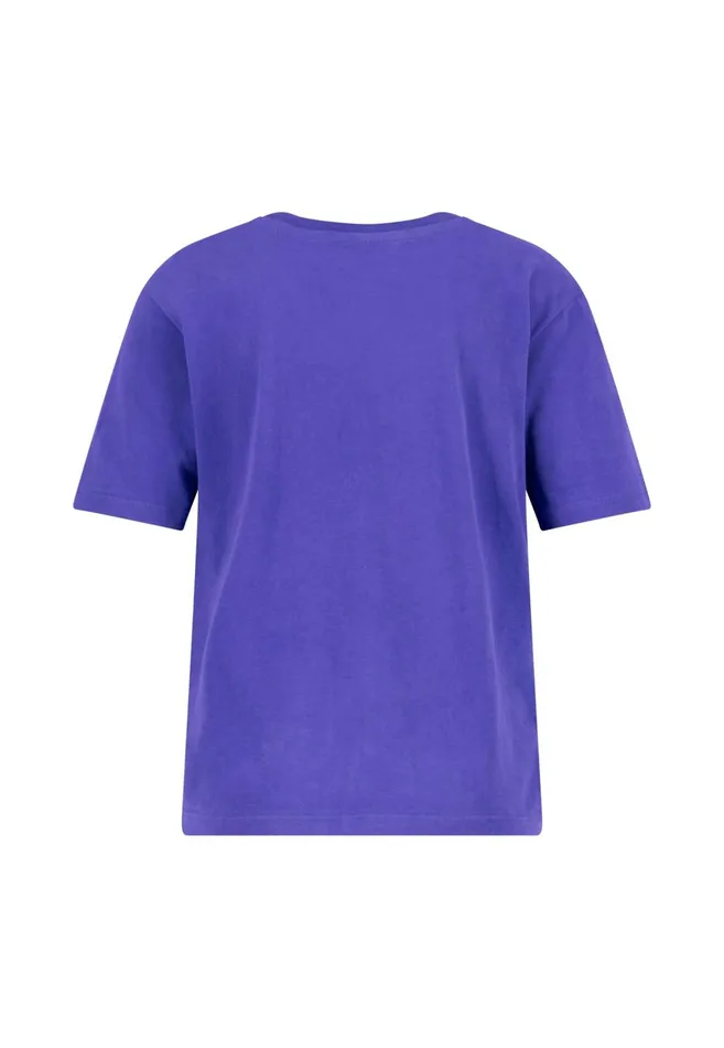 FYNCHHATTON Shortsleeved Tshirt In Plain Colors With A Vneck Whitesandsummer Redfresh Roseocean Violetlight Blueblack Women Tshirts