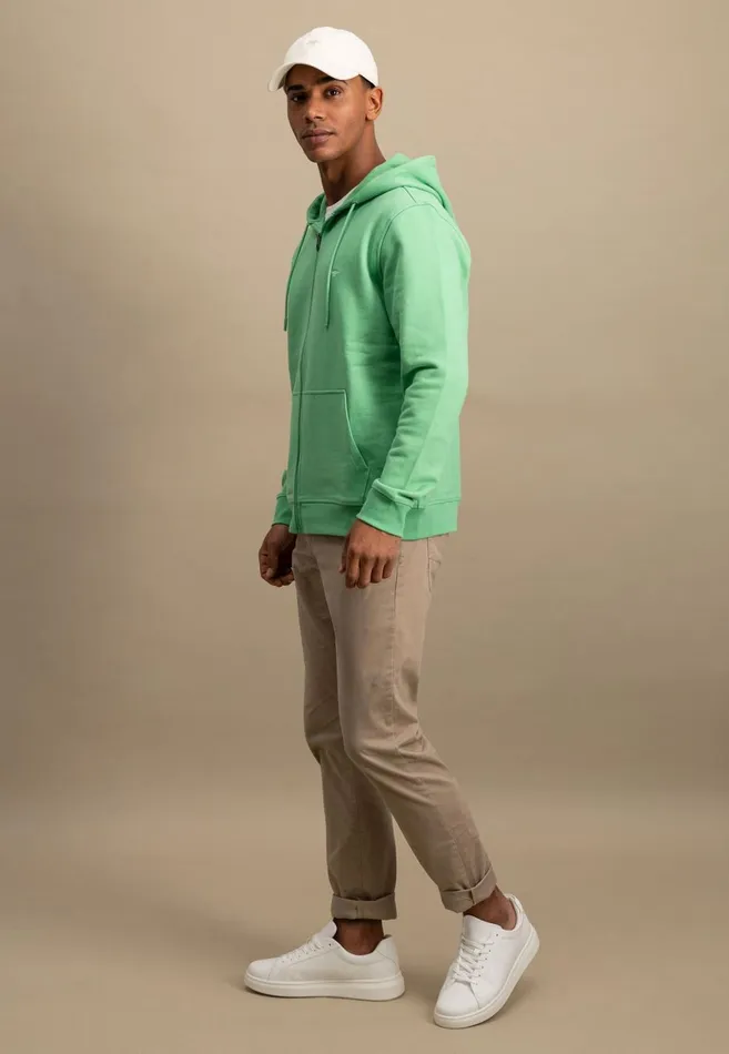 FYNCHHATTON Sweatshirt Jacket Made Of 100 Cotton Turf Greensummer Breezenavynew Offwhitemedium Gray Men Sweat