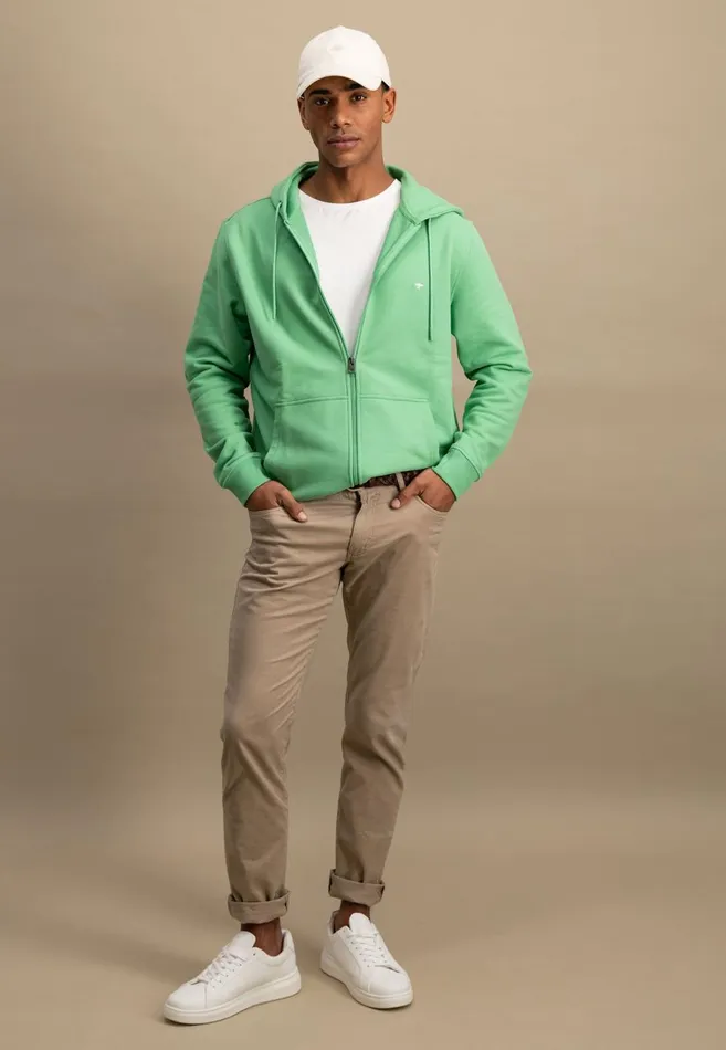 FYNCHHATTON Sweatshirt Jacket Made Of 100 Cotton Turf Greensummer Breezenavynew Offwhitemedium Gray Men Sweat