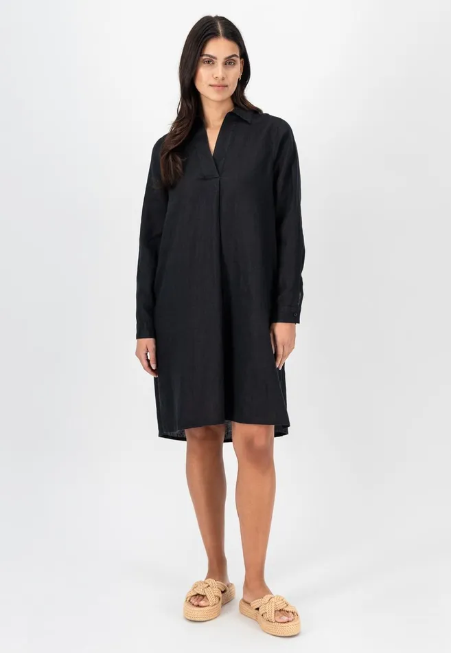FYNCHHATTON Tunika Dress From Linen Blackbright Apricot Women Dresses