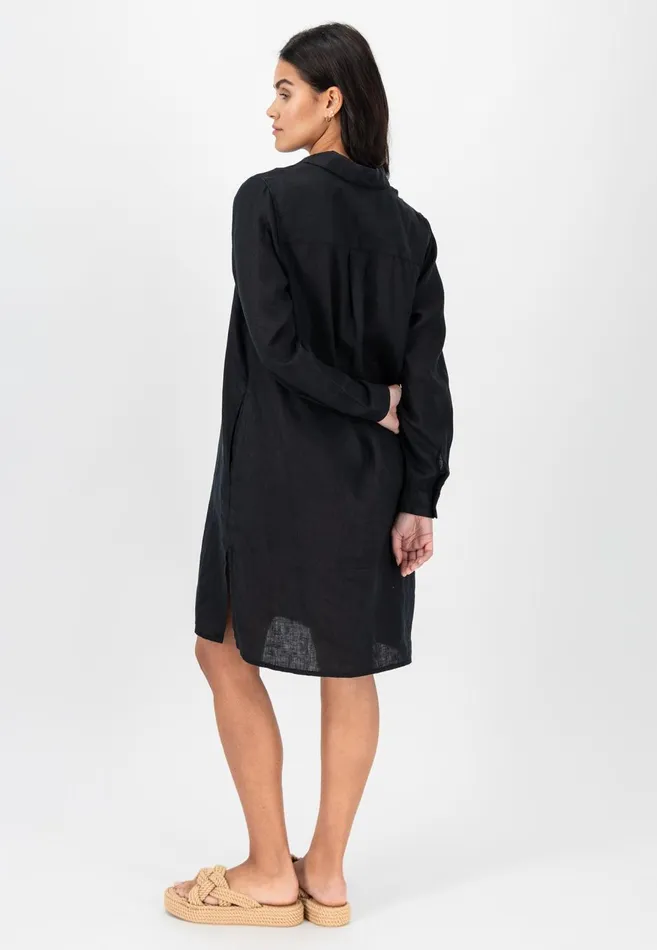 FYNCHHATTON Tunika Dress From Linen Blackbright Apricot Women Dresses