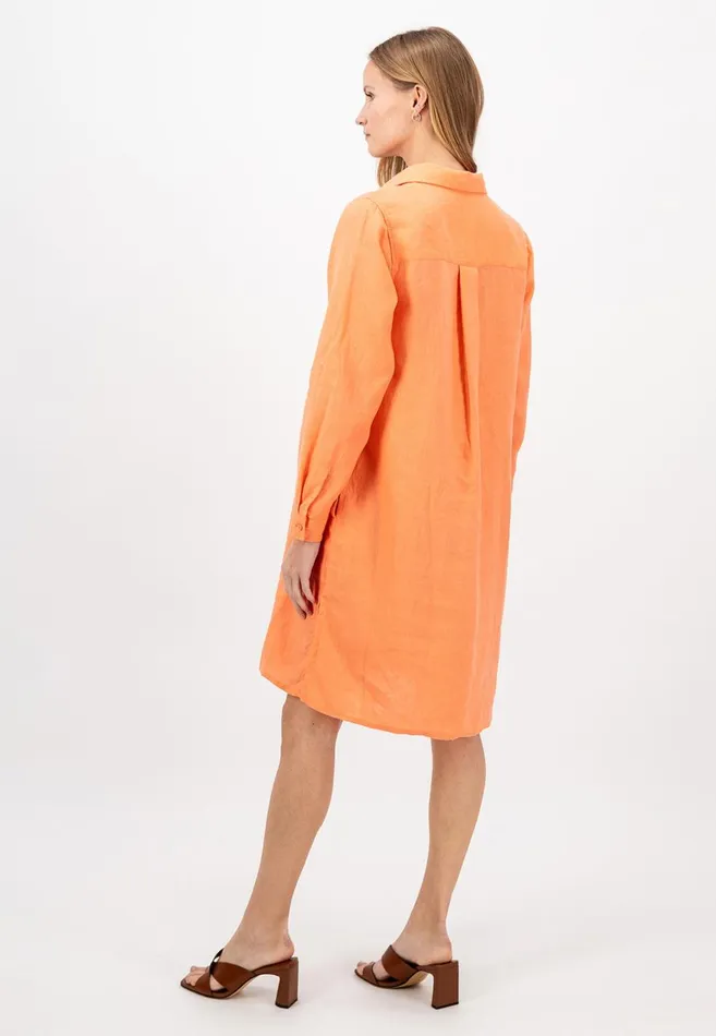 FYNCHHATTON Tunika Dress From Linen Blackbright Apricot Women Dresses