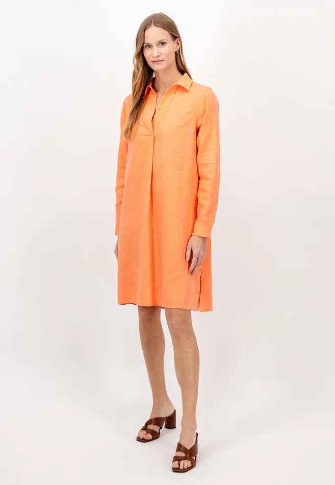FYNCHHATTON Tunika Dress From Linen Blackbright Apricot Women Dresses