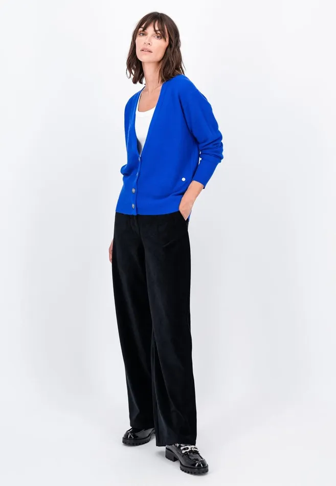 FYNCHHATTON Wide Trousers From BabyCord Taupemilkblack Women Pants