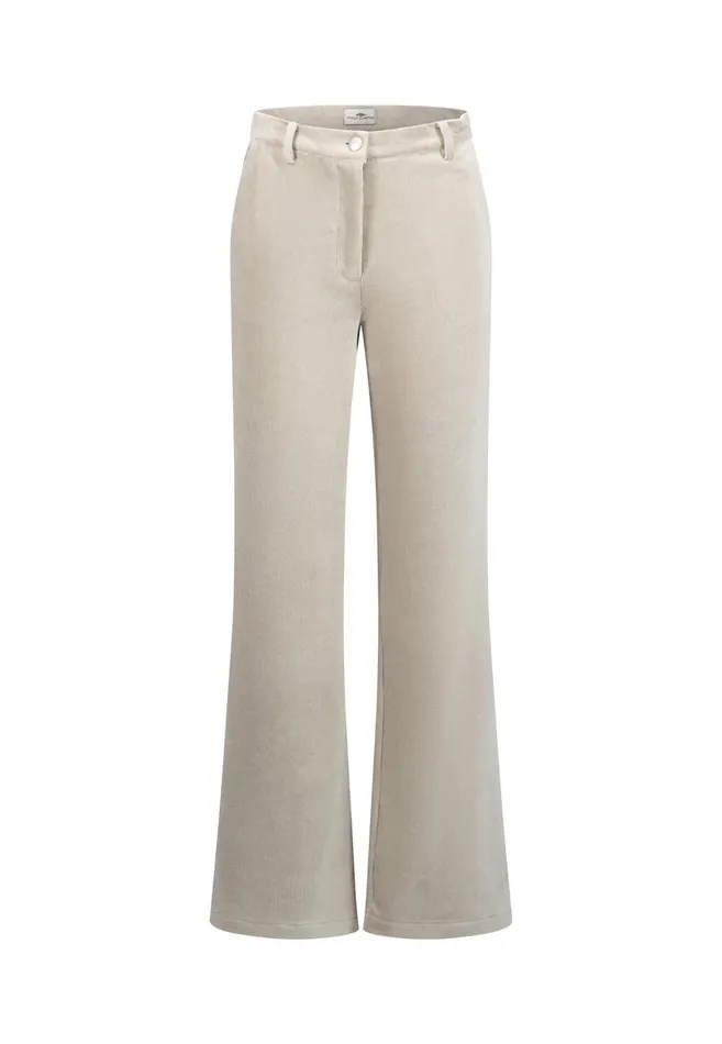 FYNCHHATTON Wide Trousers From BabyCord Taupemilkblack Women Pants