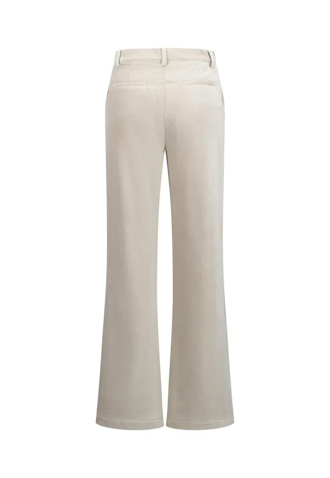 FYNCHHATTON Wide Trousers From BabyCord Taupemilkblack Women Pants