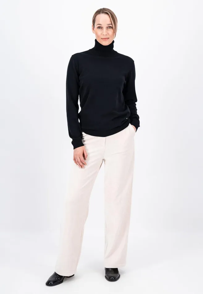 FYNCHHATTON Wide Trousers From BabyCord Taupemilkblack Women Pants