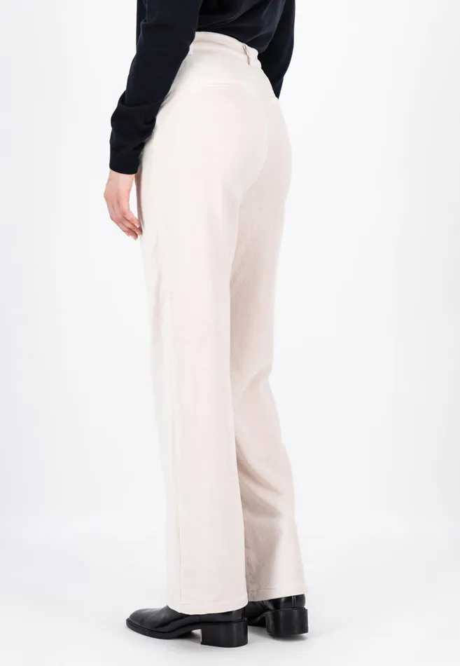 FYNCHHATTON Wide Trousers From BabyCord Taupemilkblack Women Pants