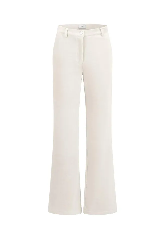 FYNCHHATTON Wide Trousers From BabyCord Taupemilkblack Women Pants