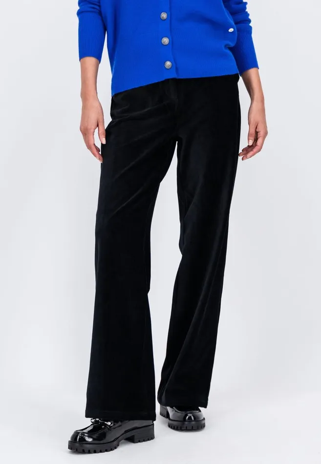 FYNCHHATTON Wide Trousers From BabyCord Taupemilkblack Women Pants