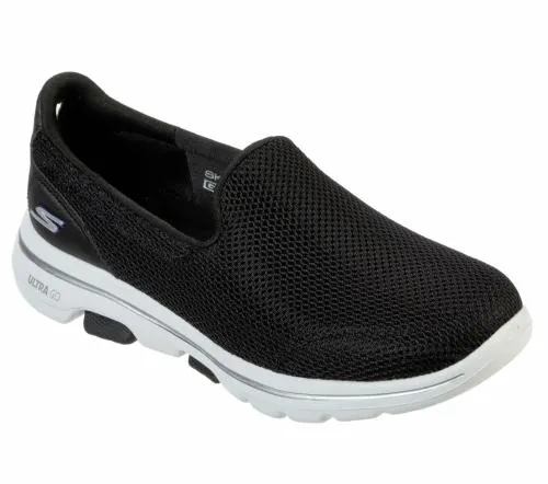 GOwalk 5 Black White Women SKECHERS SlipOn