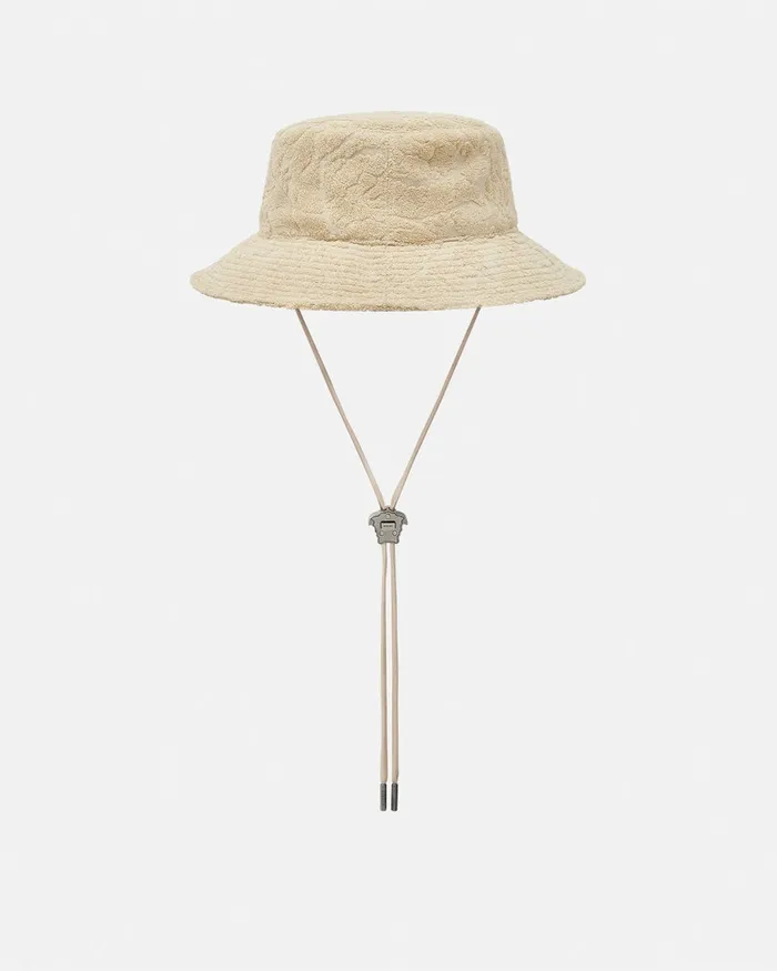 Hats and Caps WomenMen Versace Barocco Towel Bucket Hat Beige