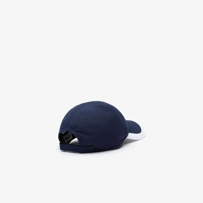 Hats WomenMen Lacoste Unisex SPORT Contrast Border Lightweight Cap Navy Blue White 525