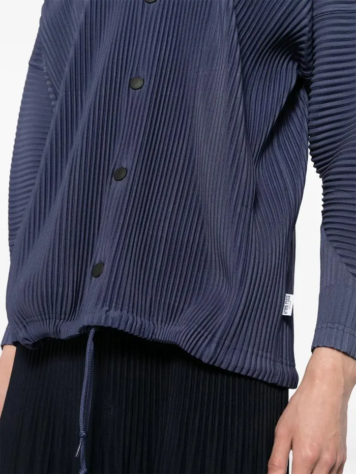 Henrik Vibskov Boutique Button Up Pleated Shirt 8211 Purple Men Shirts