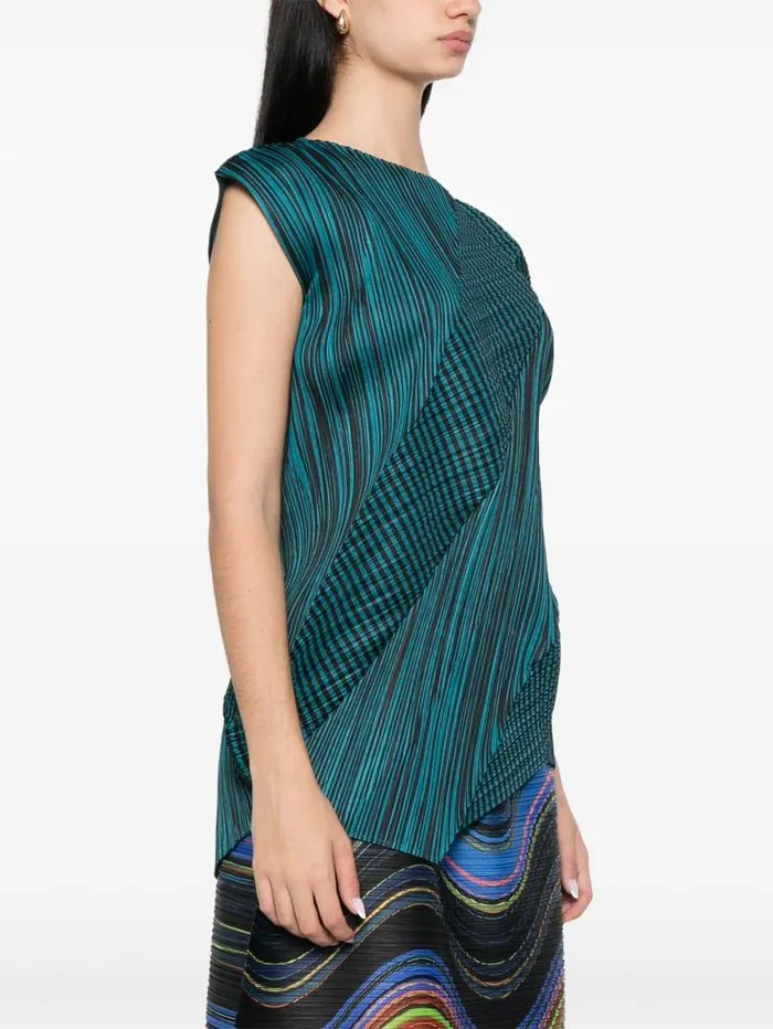 Henrik Vibskov Boutique Cosmic Rays Sleeveless Top 8211 Blue Green Women Dresses
