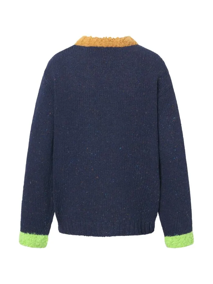 Henrik Vibskov Boutique Heart Sweater 8211 Navy Men Knitwear