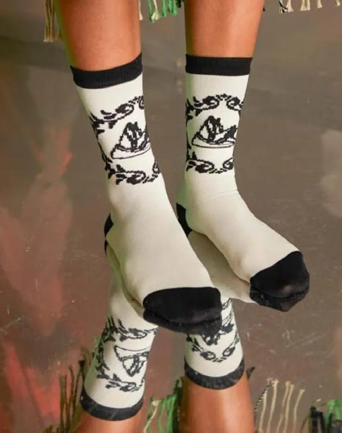 Henrik Vibskov Boutique Napkin Socks Femme 8211 White Napkin Women Socks