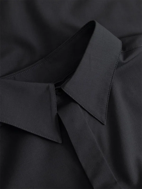 Henrik Vibskov Boutique Parker Wool Shirt 8211 Charcoal Men Shirts