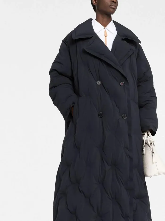Henrik Vibskov Boutique Quilted Coat 8211 Black Women Jackets and Coats