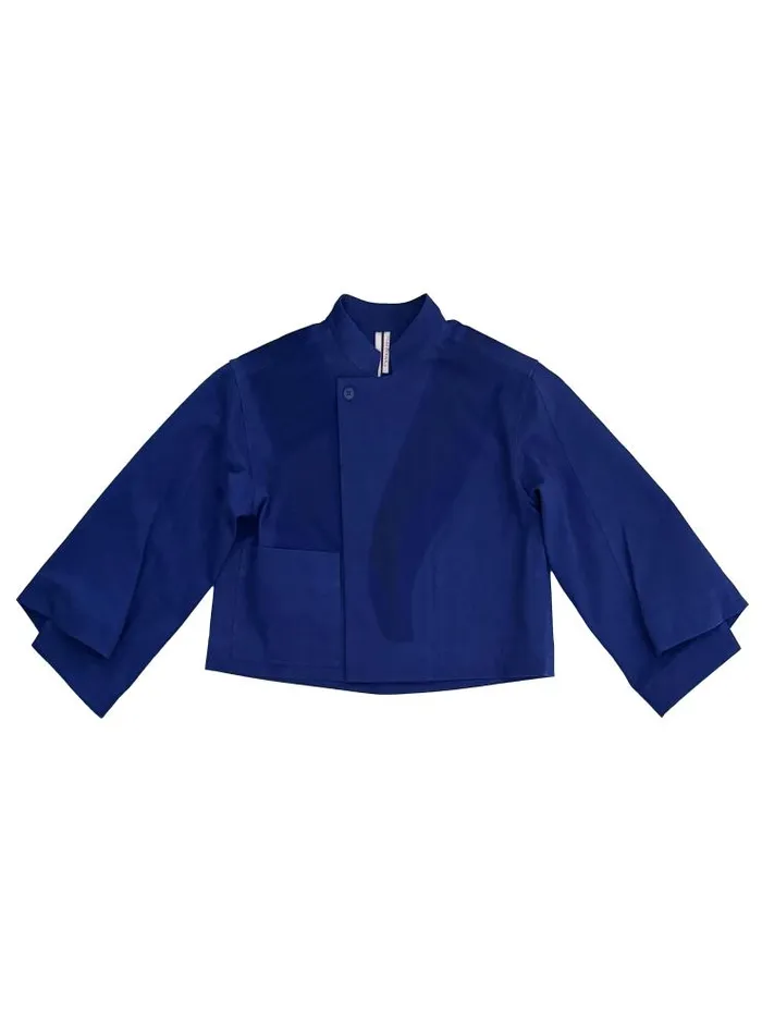 Henrik Vibskov Boutique Short Chef039s Jacket 8211 Dark Blue Men Jackets and Coats Henrik Vibskov Boutique Short Chef039s Jacket 8211 Dark Blue Men Jackets and Coats
