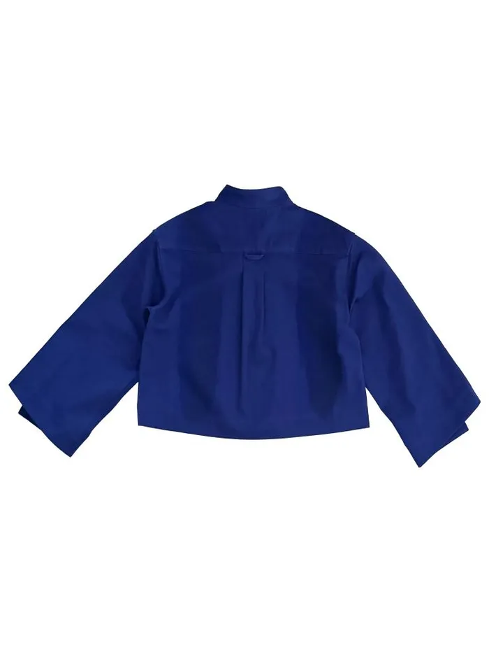 Henrik Vibskov Boutique Short Chef039s Jacket 8211 Dark Blue Men Jackets and Coats