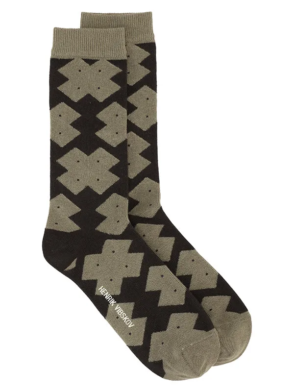Henrik Vibskov Boutique Solitaire Socks Femme 8211 Black Olive Solitaire Cross Women Socks Henrik Vibskov Boutique Solitaire Socks Femme 8211 Black Olive Solitaire Cross Women Socks