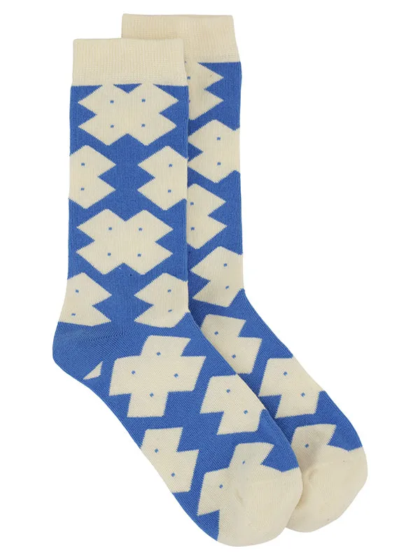 Henrik Vibskov Boutique Solitaire Socks Femme 8211 White Blue Solitaire Cross Women Socks Henrik Vibskov Boutique Solitaire Socks Femme 8211 White Blue Solitaire Cross Women Socks