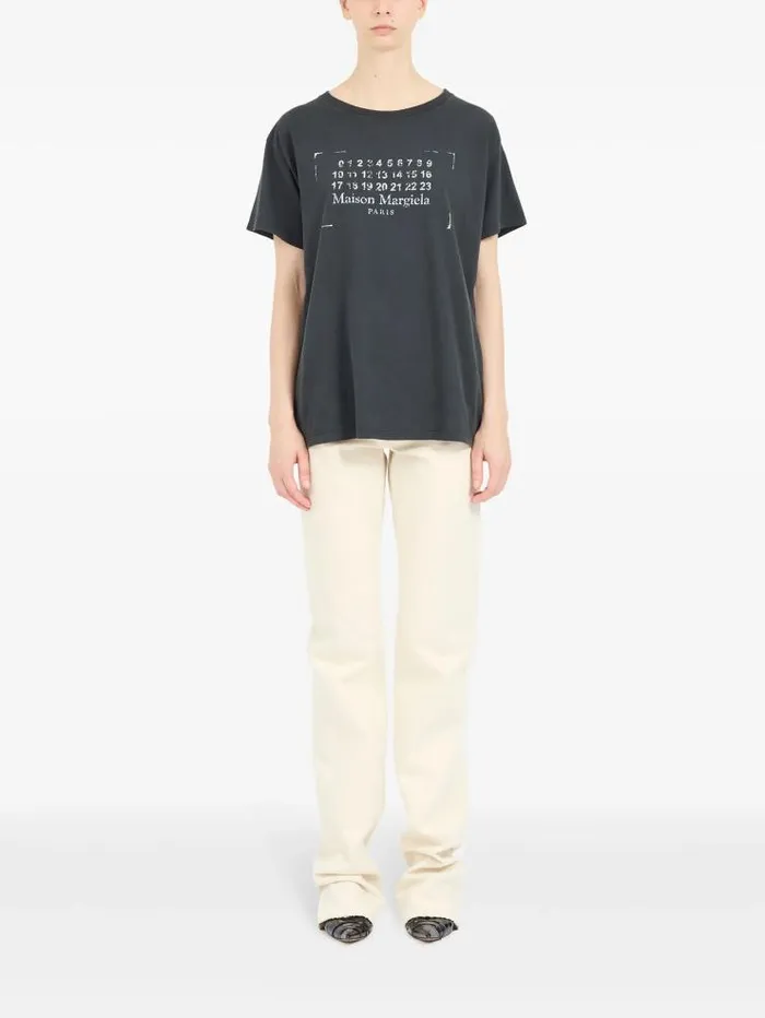 Henrik Vibskov Boutique SS25 AVP MM Numbers TShirt 8211 Black Women Tops