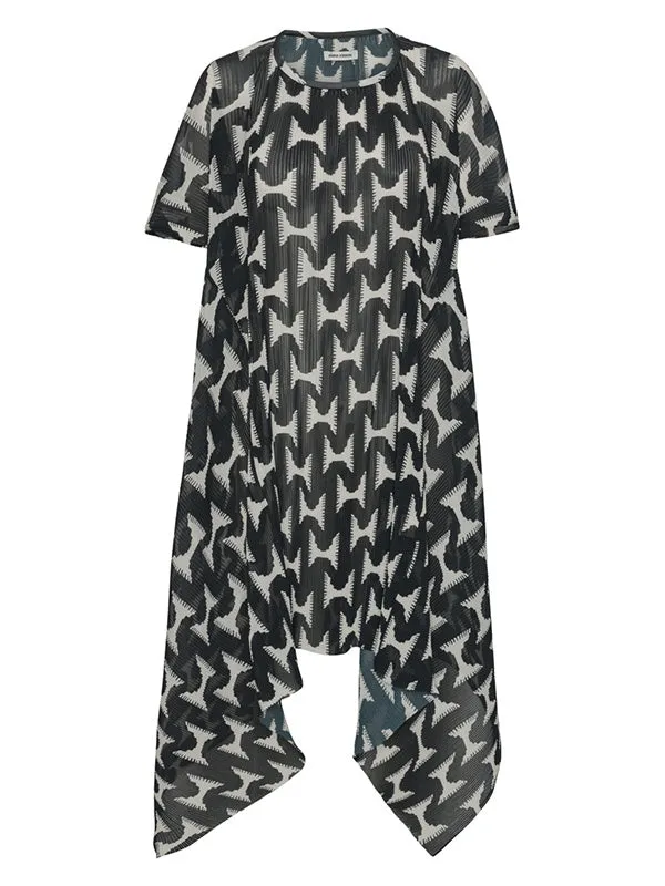 Henrik Vibskov Boutique Thumb Plisse Dress 8211 Black White Jazzhands Women Tops