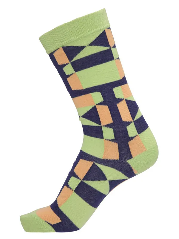 Henrik Vibskov Boutique Unfolded Socks Homme 8211 Green Sunset Fold Men Socks