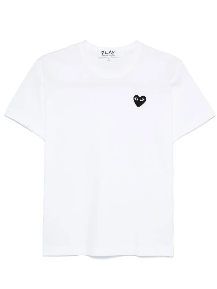 Henrik Vibskov Boutique Unisex Short Sleeve TShirt Black Heart 8211 White Men Tops Henrik Vibskov Boutique Unisex Short Sleeve TShirt Black Heart 8211 White Men Tops