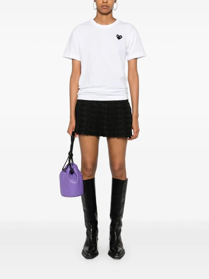 Henrik Vibskov Boutique Unisex Short Sleeve TShirt Black Heart 8211 White Men Tops