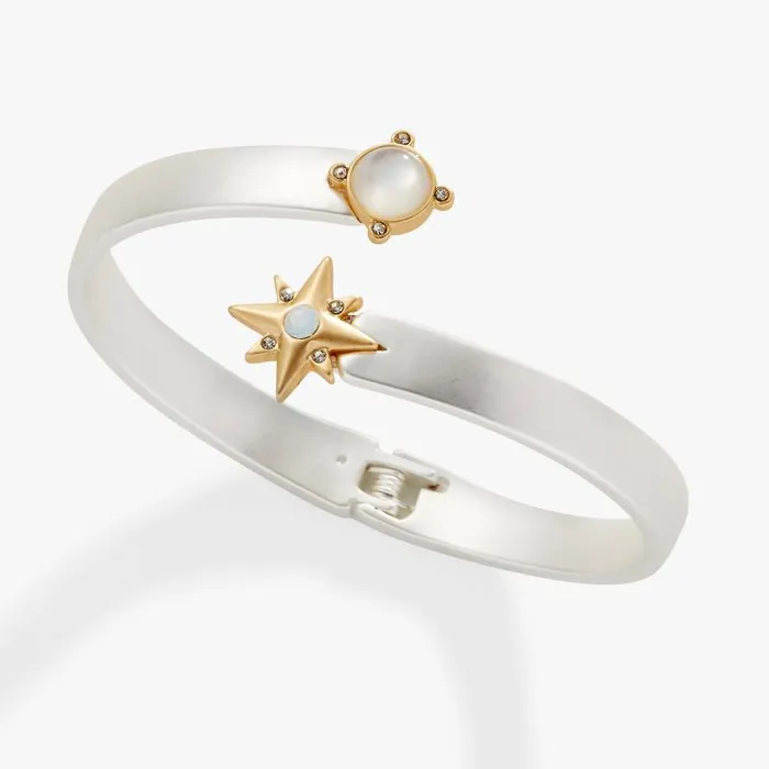 Iconic Women Alex And Ani Festival Celestial Hinge Bracelet Two Tone