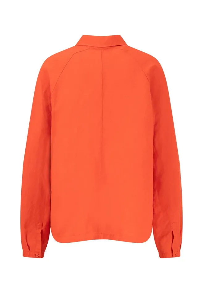 Jack Women FYNCHHATTON Jacket Made Of Linen Mix And Caps Collar Summer Redlight Blue