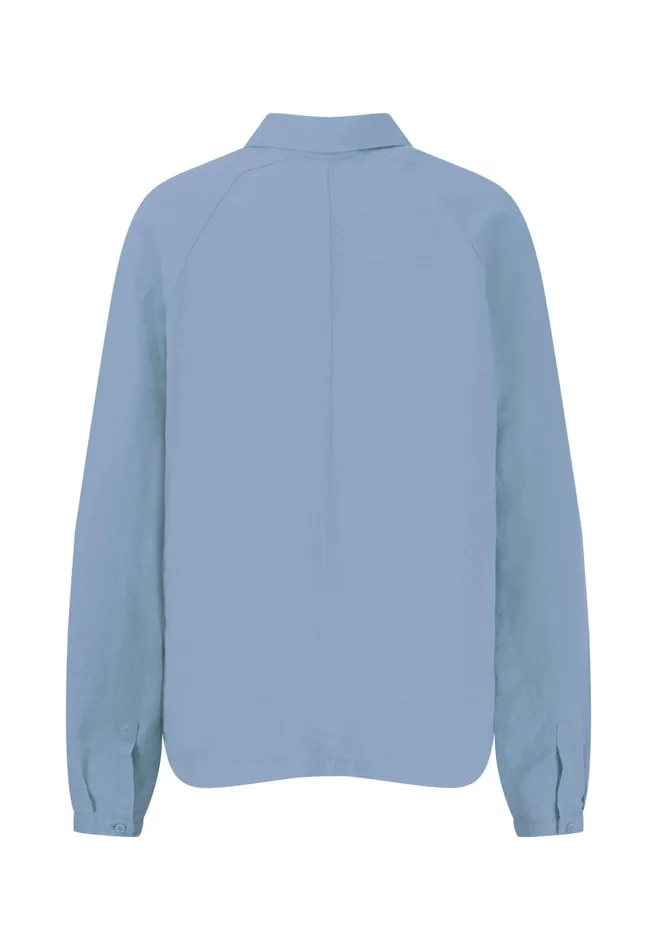 Jack Women FYNCHHATTON Jacket Made Of Linen Mix And Caps Collar Summer Redlight Blue