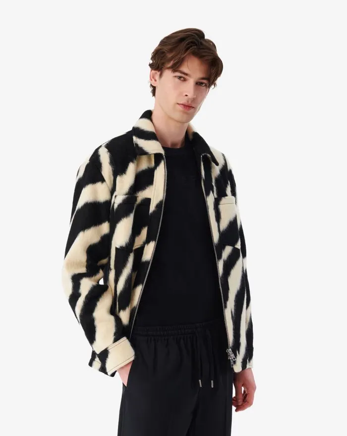 Jackets and Coats Men IRO KHLEEF ZEBRAPATTERNED OVERSHIRT