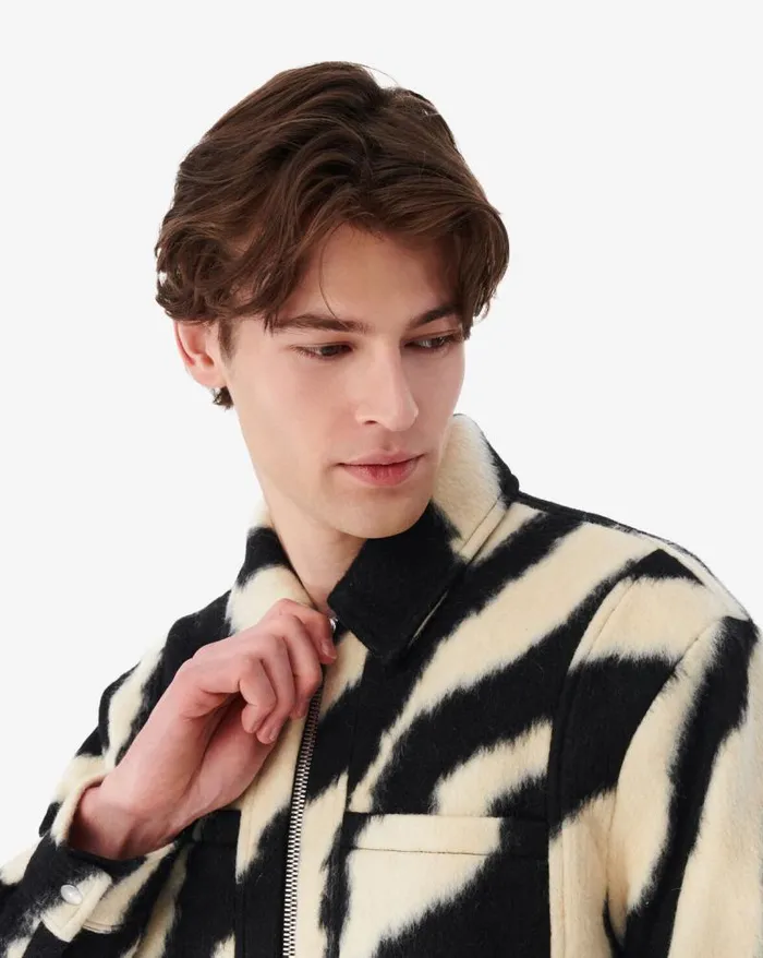 Jackets and Coats Men IRO KHLEEF ZEBRAPATTERNED OVERSHIRT