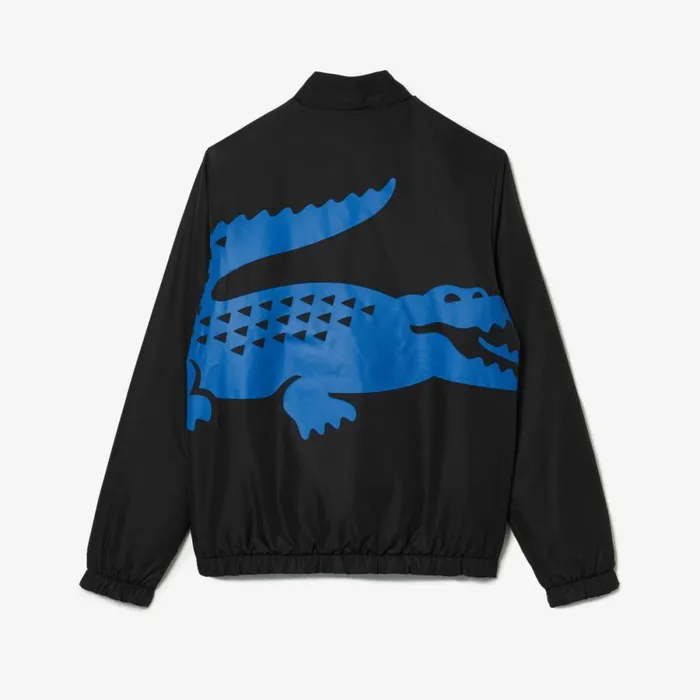 Jackets and Coats Men Lacoste Men039s SPORT Reversible WaterRepellent Tennis Jacket Blue White Black Blue Sbm