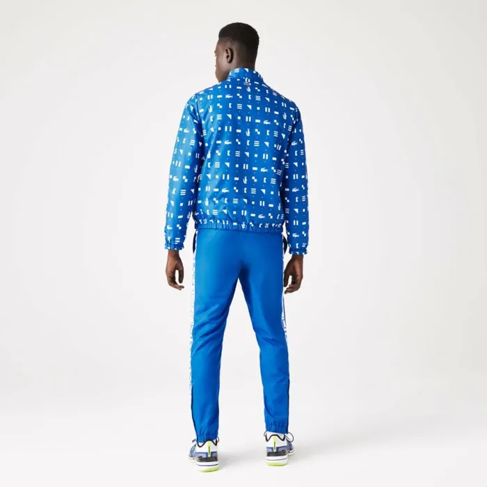 Jackets and Coats Men Lacoste Men039s SPORT Reversible WaterRepellent Tennis Jacket Blue White Black Blue Sbm