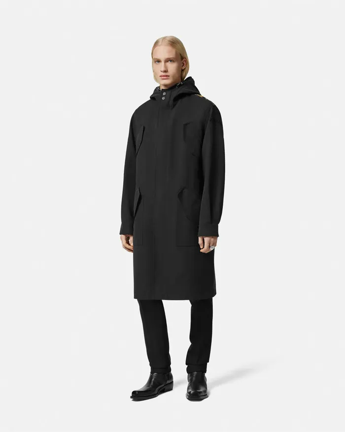 Jackets and Coats Men Versace La Coupe Des Dieux Trench Coat Black