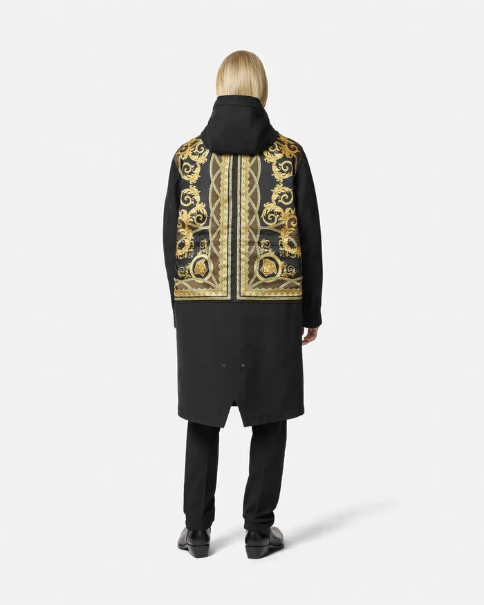 Jackets and Coats Men Versace La Coupe Des Dieux Trench Coat Black