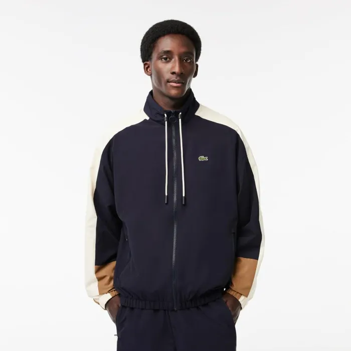 Jackets and Coats MenWomen Lacoste Men039s Water Resistant Colorblock ZipUp Jacket Navy Blue Brown White Rhi Jackets and Coats MenWomen Lacoste Men039s Water Resistant Colorblock ZipUp Jacket Navy Blue Brown White Rhi