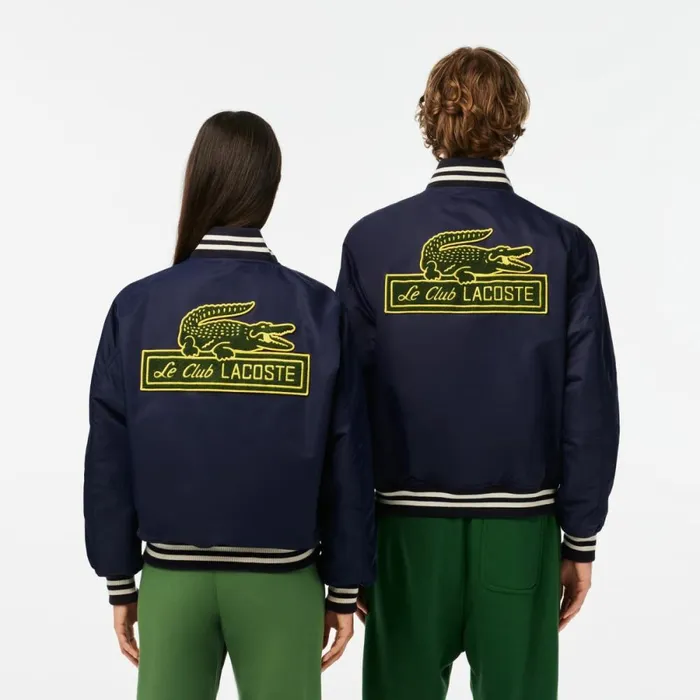 Jackets and Coats MenWomen Lacoste Unisex Bomber Jacket Navy Blue 166