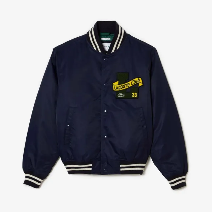 Jackets and Coats MenWomen Lacoste Unisex Bomber Jacket Navy Blue 166